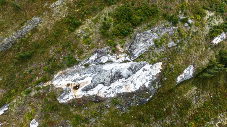 View of CV5 outcrop with during site visit, September 2023