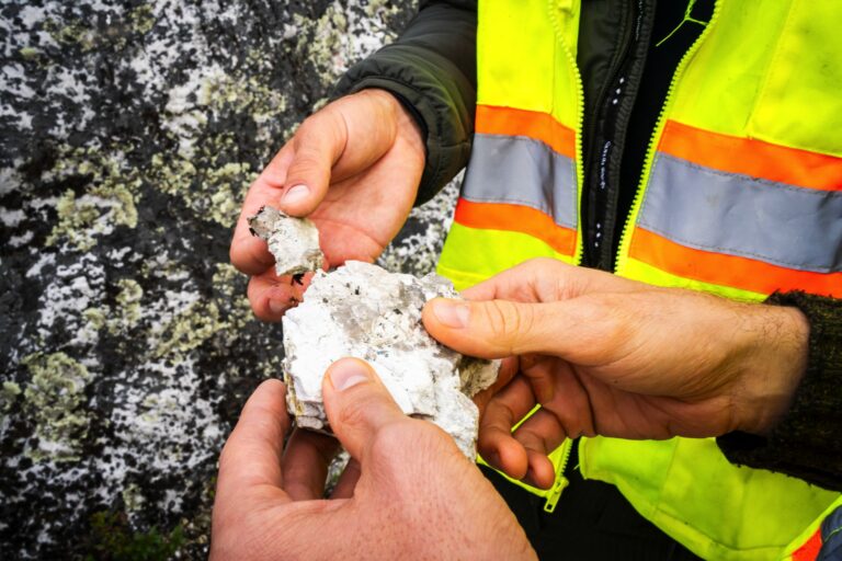 Samples at CV5 outcrop during site visit, September 2023