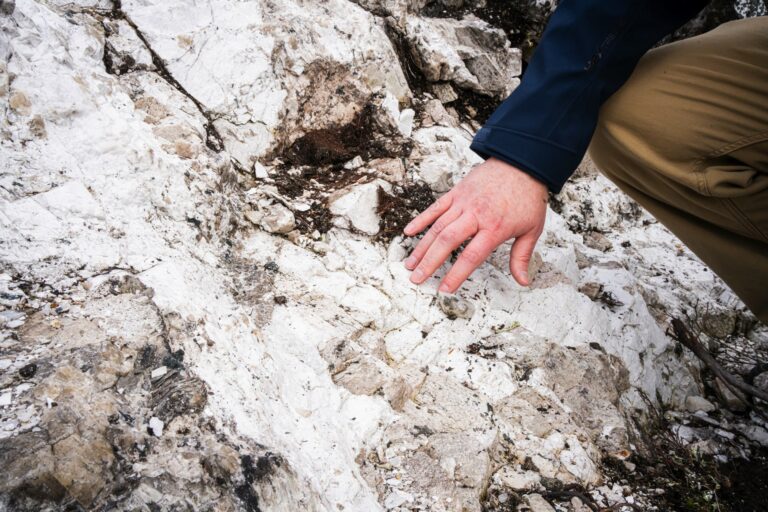 Up close view of CV5 outcrop during site visit, September 2023